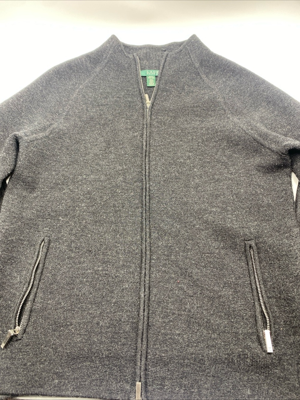 Lauren Ralph Lauren Women'Full Zip 100% Merino Wool Small Winter Shacket
